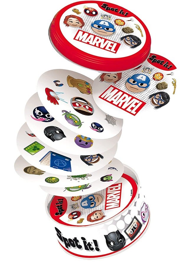 DOBBLE Spot It! Marvel Emojis Card Game, Matching Game, Fun Kids Game for Family Game Night, Travel Game for Kids, Great Gift for Kids, Age 6+, 2 to 8 Players Average Playtime 15 Minutes - Image 2